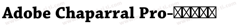 Adobe Chaparral Pro字体转换